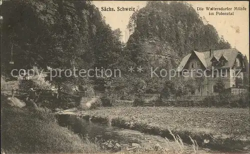 Polenztal Waltersdorfer Muehle Kat. Hohnstein