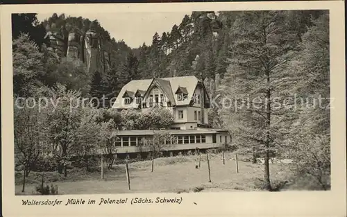 Polenztal Waltersdorfer Muehle Kat. Hohnstein