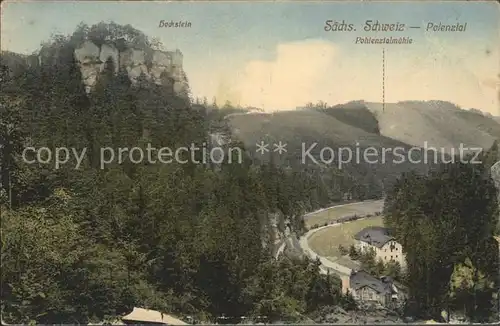 Polenztal Hockstein Pohlenztalmuehle Kat. Hohnstein