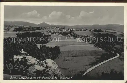 Waltersdorf Sachsen Blick von Gamrig  Kat. Porschdorf