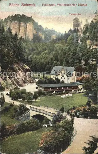 Polenztal Waltersdorfermuehle Talwaechter  Kat. Hohnstein