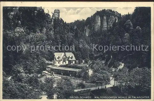 Polenztal Hotel Restaurant Waltersdorfer Muehle Talwaechter  Kat. Hohnstein