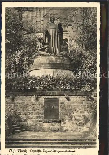 Lochmuehle Saechsische Schweiz Richard-Wagner-Denkmal / Lohmen Sachsen /Saechsische Schweiz-Osterzgebirge LKR