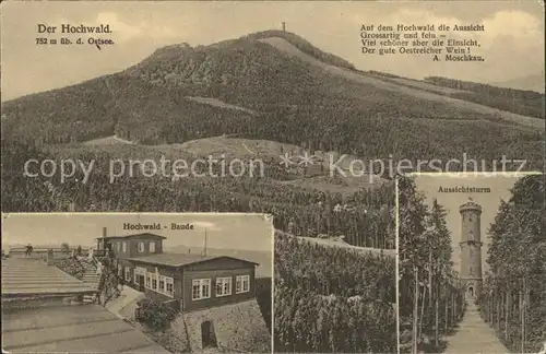 Hochwald Zittau Aussichtsturm Baude Kat. Zittau