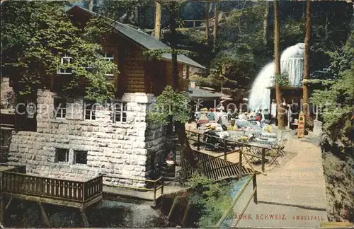 Saechsische Schweiz Amselfall Gartenrestaurant Kat. Rathen Sachsen