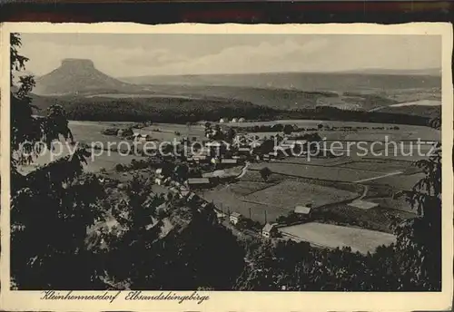 Kleinhennersdorf mit Elbsandsteingebirge Kat. Gohrisch