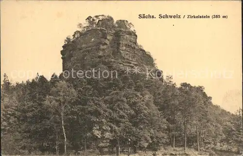 Saechsische Schweiz Zirkelstein Kat. Rathen Sachsen