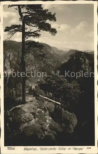 Polenztal Waltersdorfer Muehle Elbgebirge Kat. Hohnstein