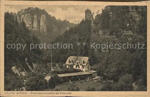 Polenztal Gasthaus Waltersdorfer Muehle Kat. Hohnstein