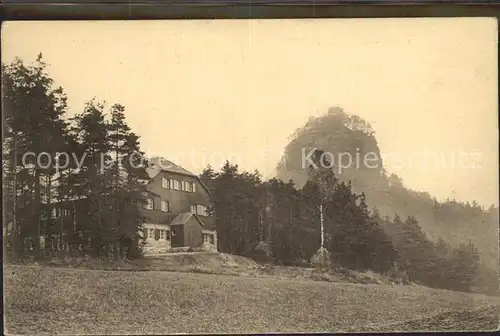 Schoena Elbe Naturfreundehaus am Zirkelstein Kat. Reinhardtsdorf Schoena