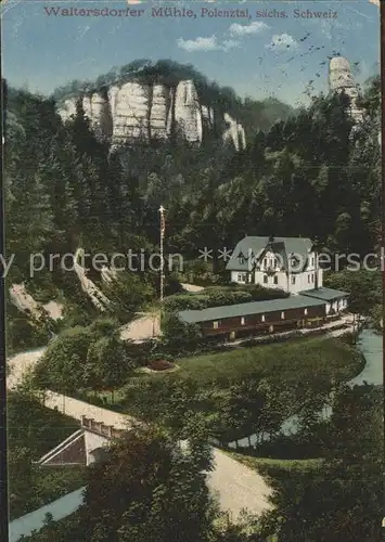 Polenztal Waltersdorfer Muehle Kat. Hohnstein