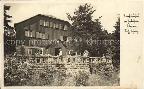 Schoena Elbe Naturfreundehaus am Zirkelstein Kat. Reinhardtsdorf Schoena