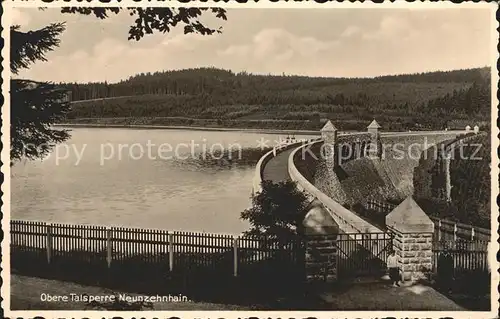 Neunzehnhain Obere Talsperre Sperrmauer Stausee