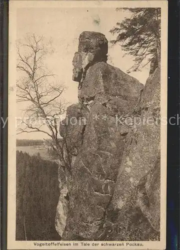 Zoeblitz Sachsen Vogeltoffelfelsen im Tal der schwarzen Pockau Erzgebirge Kat. Zoeblitz