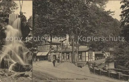 Lichtenhain Sebnitz Lichtenhainer Wasserfall Gaststaette Kat. Sebnitz