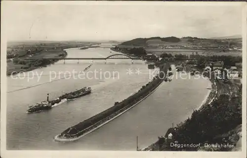 Deggendorf Donau Donauhafen Frachter Kat. Deggendorf