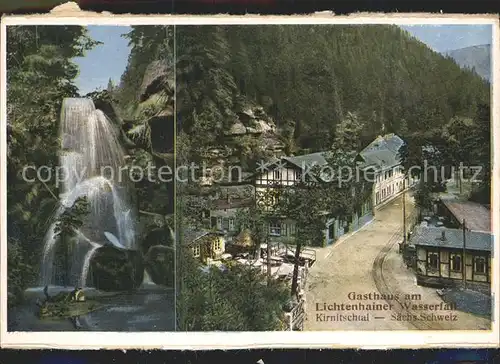 Saechsische Schweiz Lichtenhainer Wasserfall Gasthaus Kirnitschtal Kat. Rathen Sachsen