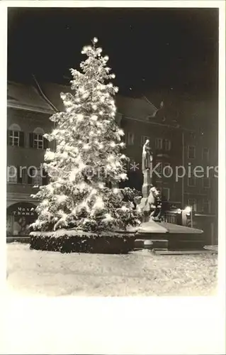 Deggendorf Donau Weihnachtsbaum am Rathaus Kat. Deggendorf