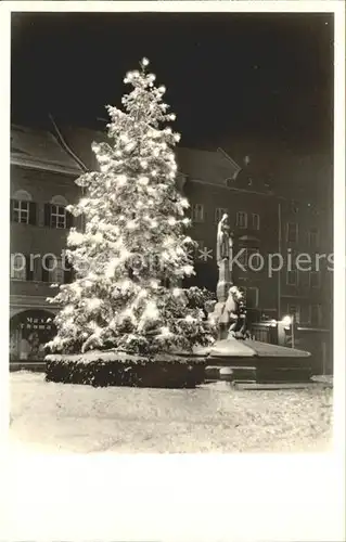 Deggendorf Donau Weihnachtsbaum am Rathaus Kat. Deggendorf