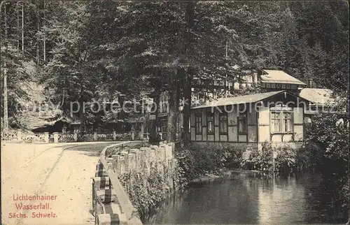 Saechsische Schweiz Lichtenhainer Wasserfall Restaurant Kat. Rathen Sachsen