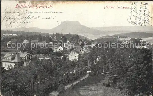 Gohrisch mit dem Lilienstein / Gohrisch /Saechsische Schweiz-Osterzgebirge LKR