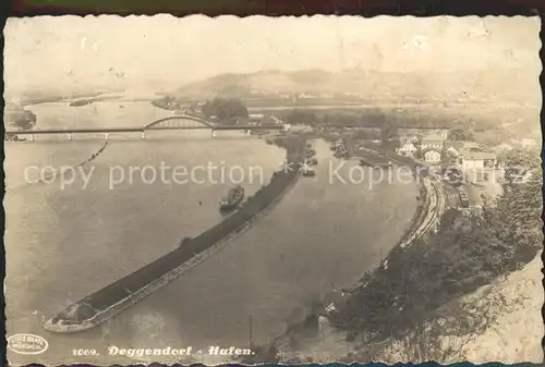 Deggendorf Donau Hafenblick Kat. Deggendorf