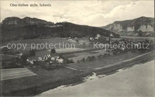 Oberrathen Fliegeraufnahme Kat. Rathen Saechsische Schweiz