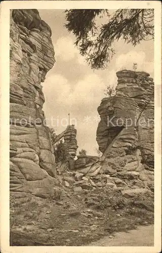 Greifensteine Erzgebirge Felsformation Kat. Typen