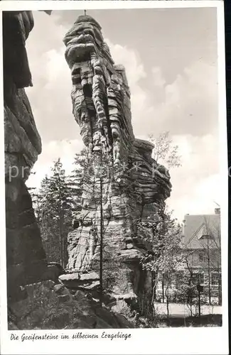 Greifensteine Erzgebirge Felsformation Berggasthaus Kat. Typen