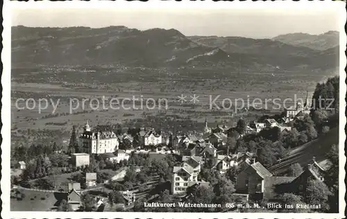 Walzenhausen AR Blick ins Rheintal Kat. Walzenhausen