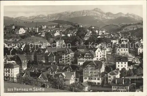 Herisau AR Panorama mit Saentis Appenzeller Alpen Kat. Herisau