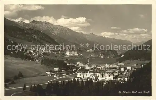 St Moritz Bad GR mit Dorf Kat. St Moritz