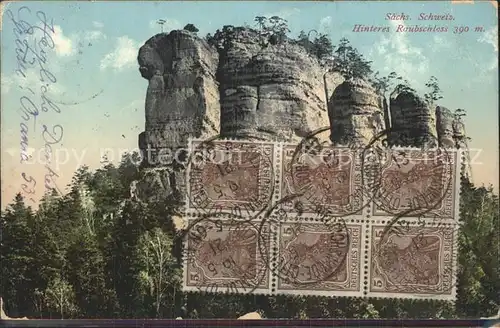 Saechsische Schweiz Hinteres Raubschloss Kat. Rathen Sachsen