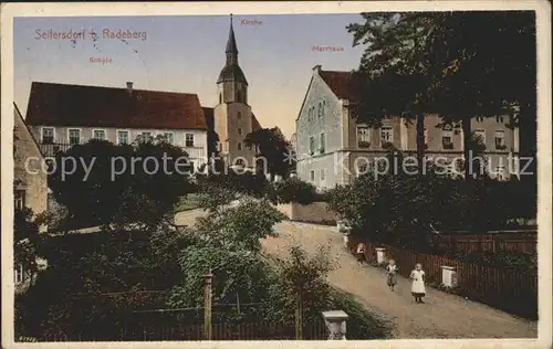 Seifersdorfer Tal SchuleKirche Pfarrhaus  Kat. Radeberg