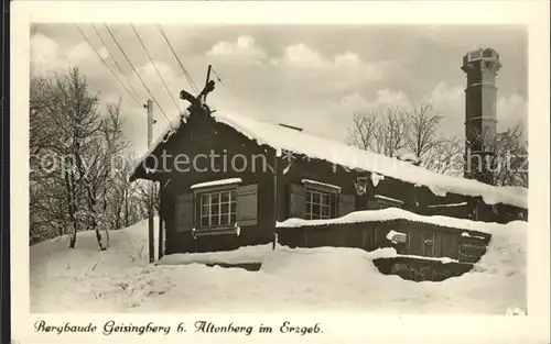 Altenberg Erzgebirge Bergbaude Geisinberg Kat. Geising