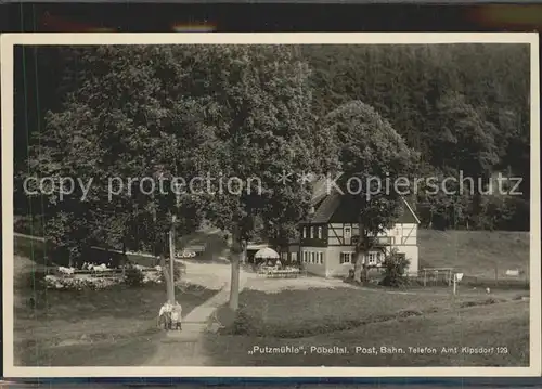 Poebeltal Putzmuehle Kat. Schmiedeberg Osterzgebirge