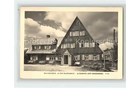 Altenberg Erzgebirge Altes Raupennest Waldschaenke Kat. Geising