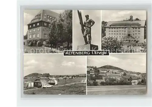 Altenberg Erzgebirge Campingplatz Skispringerdenkmal  Kat. Geising