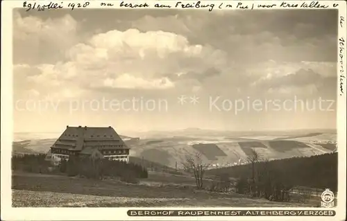 Altenberg Erzgebirge Berghof Raupennest Fernsicht Kat. Geising