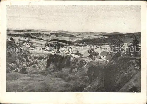 Altenberg Erzgebirge Panorama Blick ueber die Binge Kat. Geising