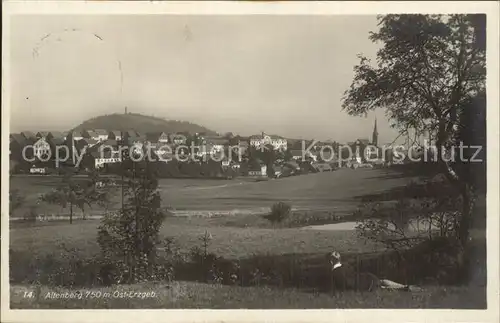 Altenberg Erzgebirge Gesamtansicht mit Geisingberg Kat. Geising