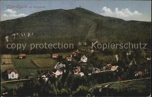 Ober Oybin Panorama mit Hochwald Zittauer Gebirge