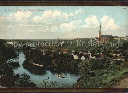 Croellwitz Halle Saale Blick vom Trothaer Felsen Kat. Kroellwitz Halle Saale