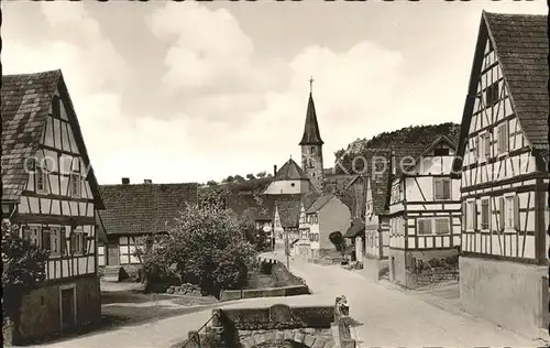 Michelbach Murgtal Gaggenau Gasthaus Pension Zum Engel Fachwerk Hauptstrasse Kat. Gaggenau