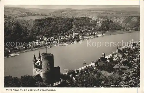 Foto Zeitz F.G. Nr. 1111 Burg Katz St. Goar St. Goarshausen Kat. Berchtesgaden