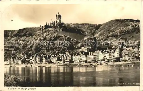 Foto Zeitz F.G. Nr. 2053 Cochem Burg  Kat. Berchtesgaden