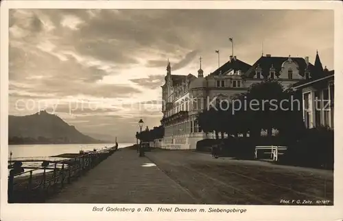 Foto Zeitz F.G. Nr. 1817 Bad Godesberg Hotel Dreesen Siebengebirge Kat. Berchtesgaden