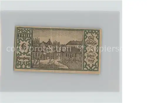 Kreuzberg Berlin 50 Pfennig Stadtkassenschein Gutschein Hallesche Tor / Berlin /Berlin Stadtkreis