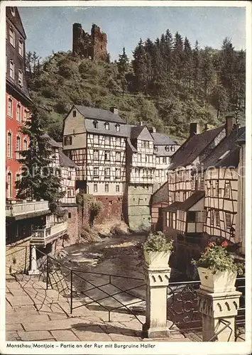 Monschau Montjoie Rurbruecke Rotes Haus Haller Kat. Monschau