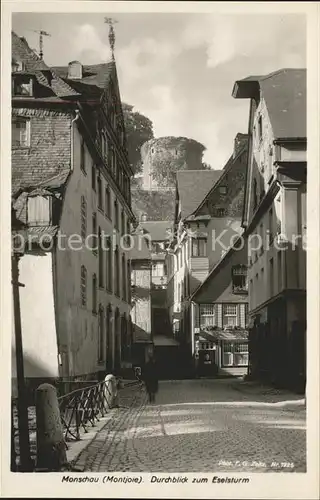 Monschau Montjoie Durchblick Eselsturm Kat. Monschau